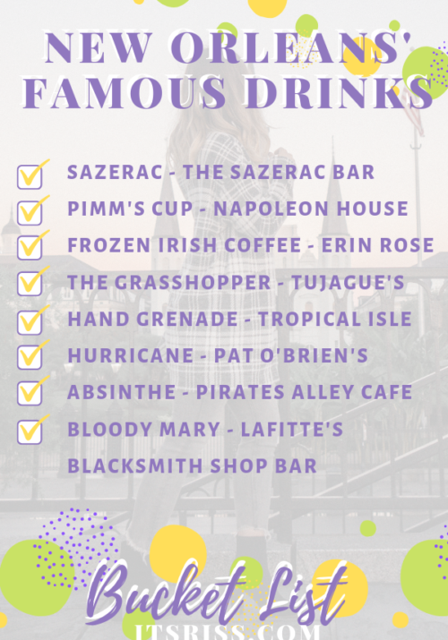 New Orleans’ Famous Drinks Bucket List