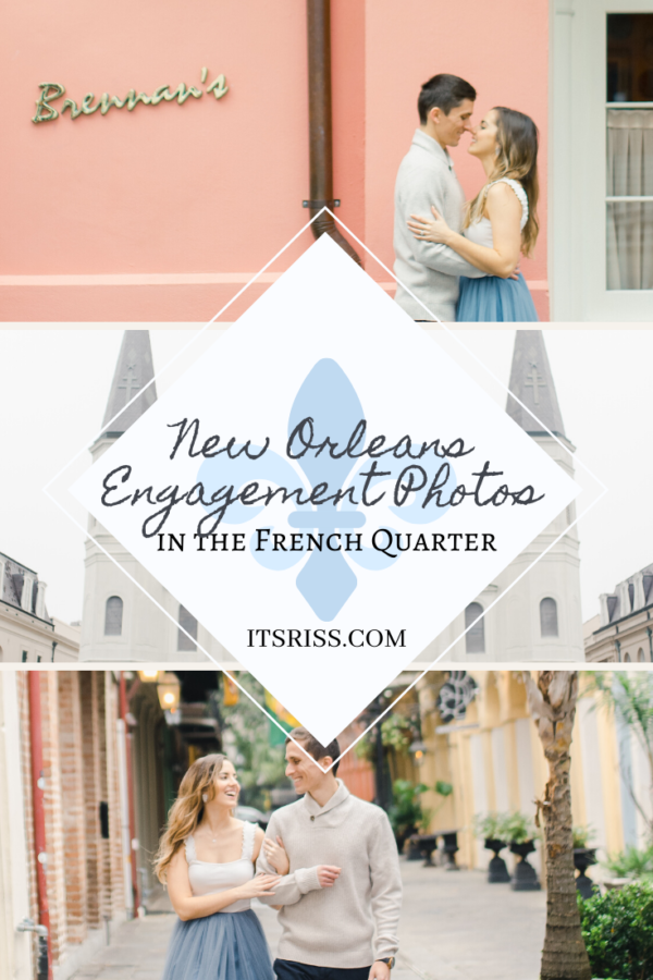 Pinterest Pin | New Orleans Engagement Photos in the French Quarter