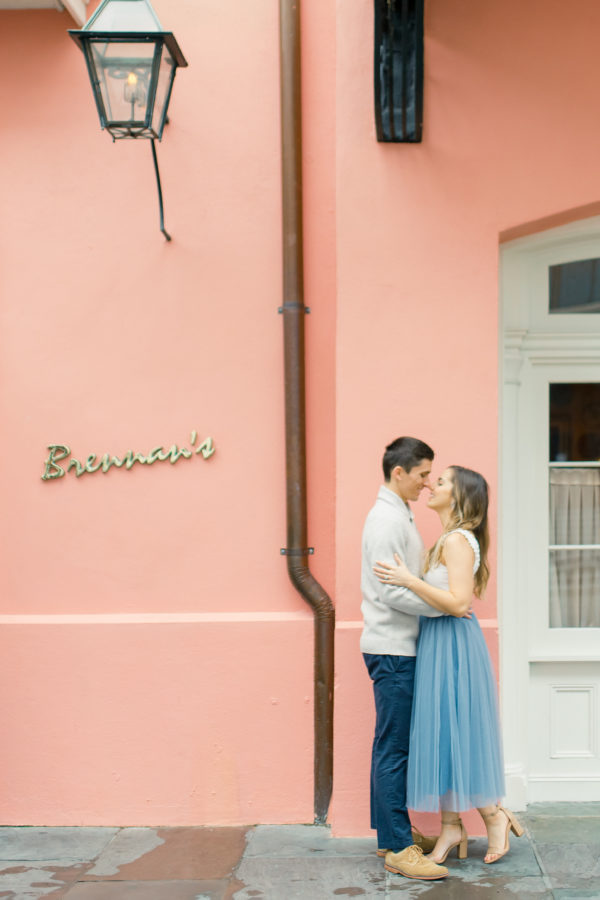 Brennan's | New Orleans Engagement Photos in the French Quarter